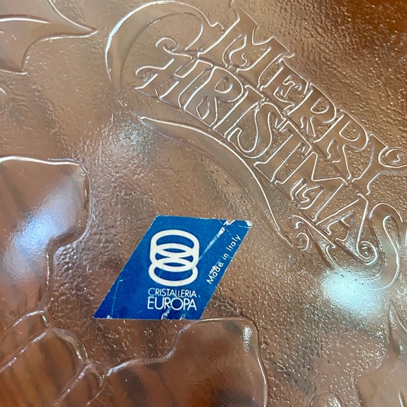 Cristaleria Europa Merry Christmas Platter - Picture 1 of 5